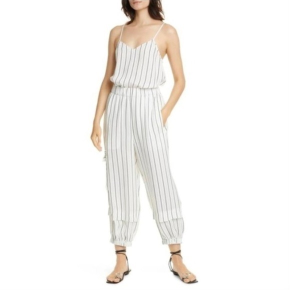 Tibi Ivory Anna Stripe Camisole Black Multi V-neck Tank Top/Cami NWT - Picture 11 of 16
